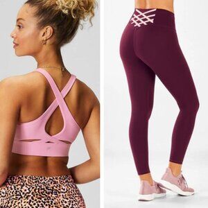 Fabletics Boost PowerHold 7/8 Leggings Leggings No-Bounce Sports Bra Set
